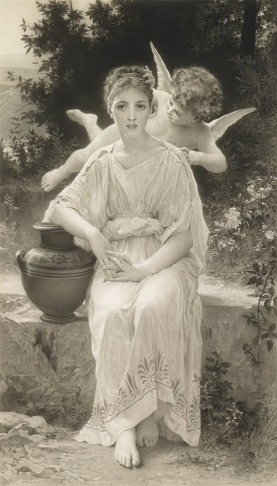 The First Whisper of Love, after Bouguereau by John Douglas Miller